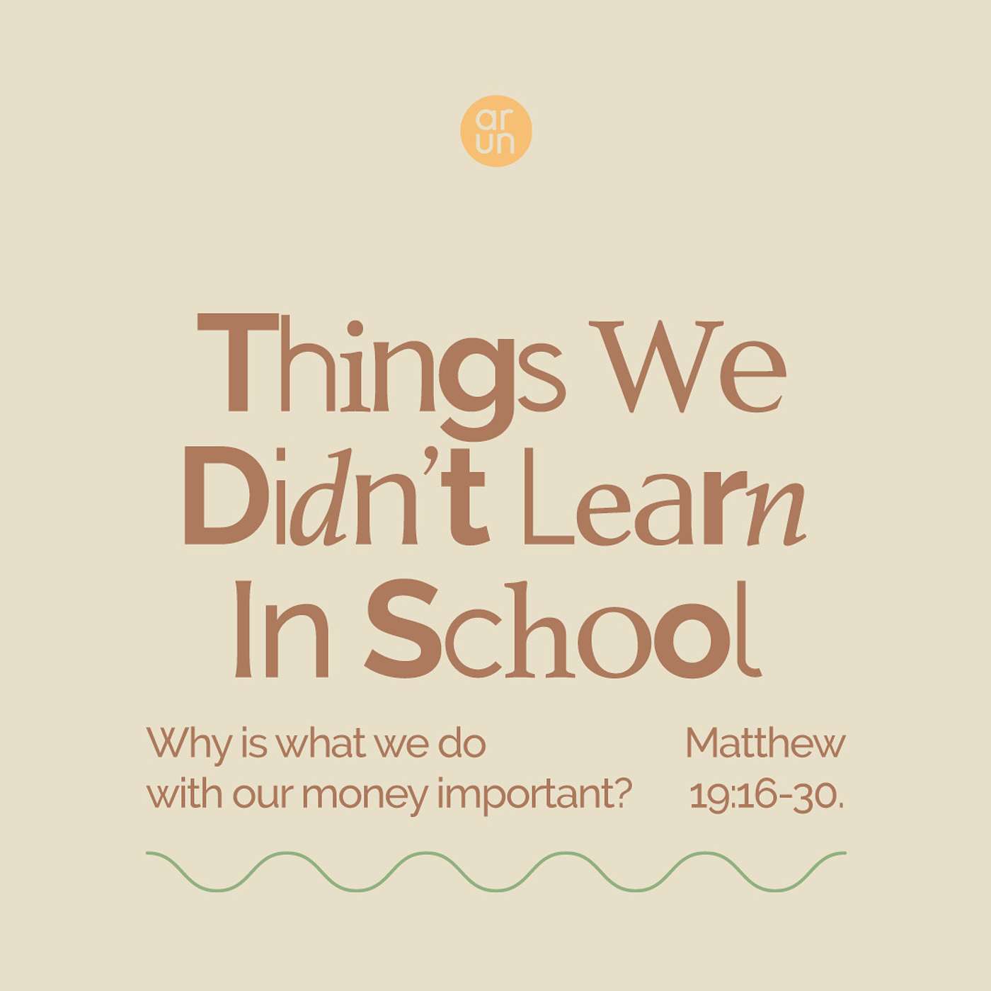 Things we didn't learn in school: Why is what we do with money important? episode artwork