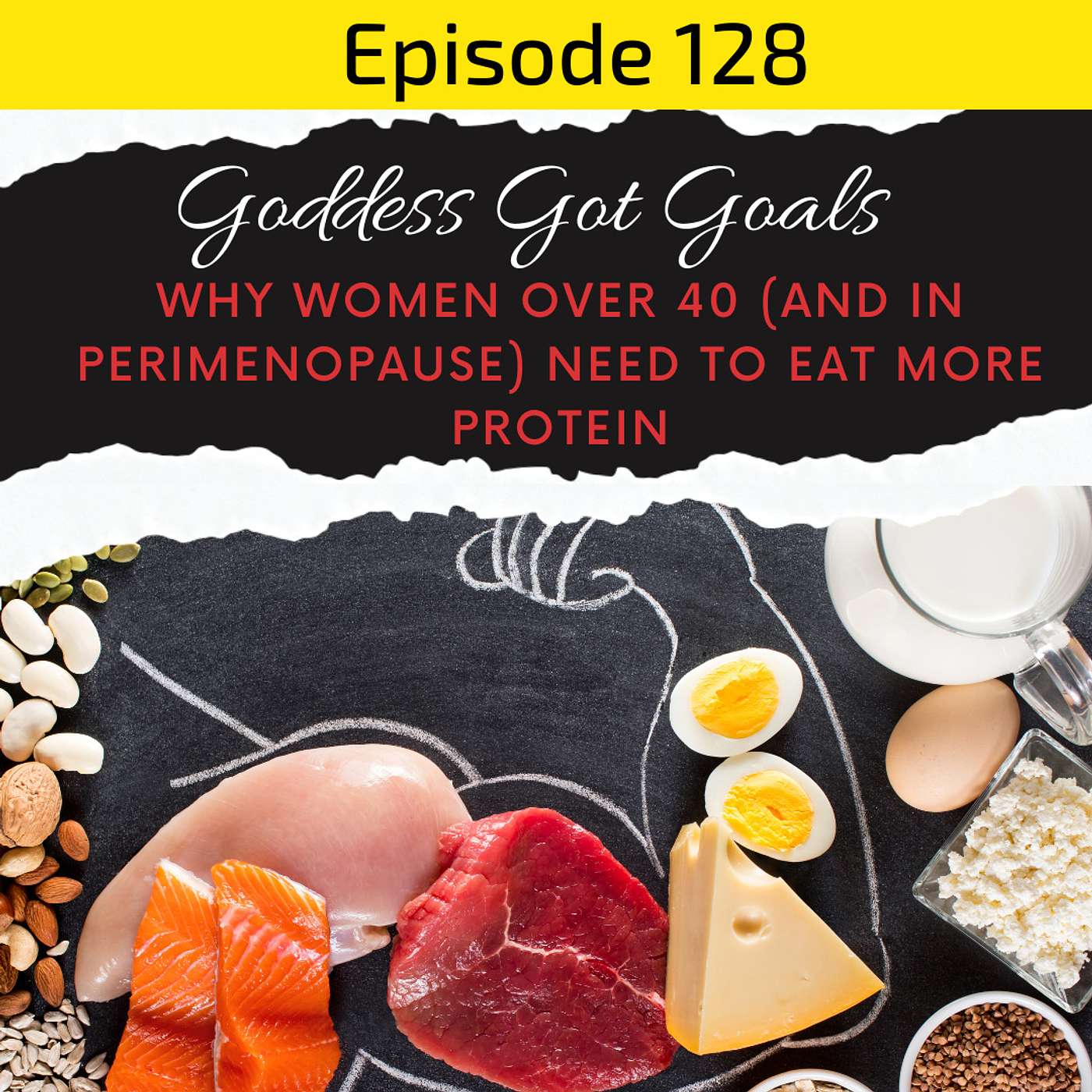 128: Why women over 40 (and in perimenopause) need to eat more protein episode artwork
