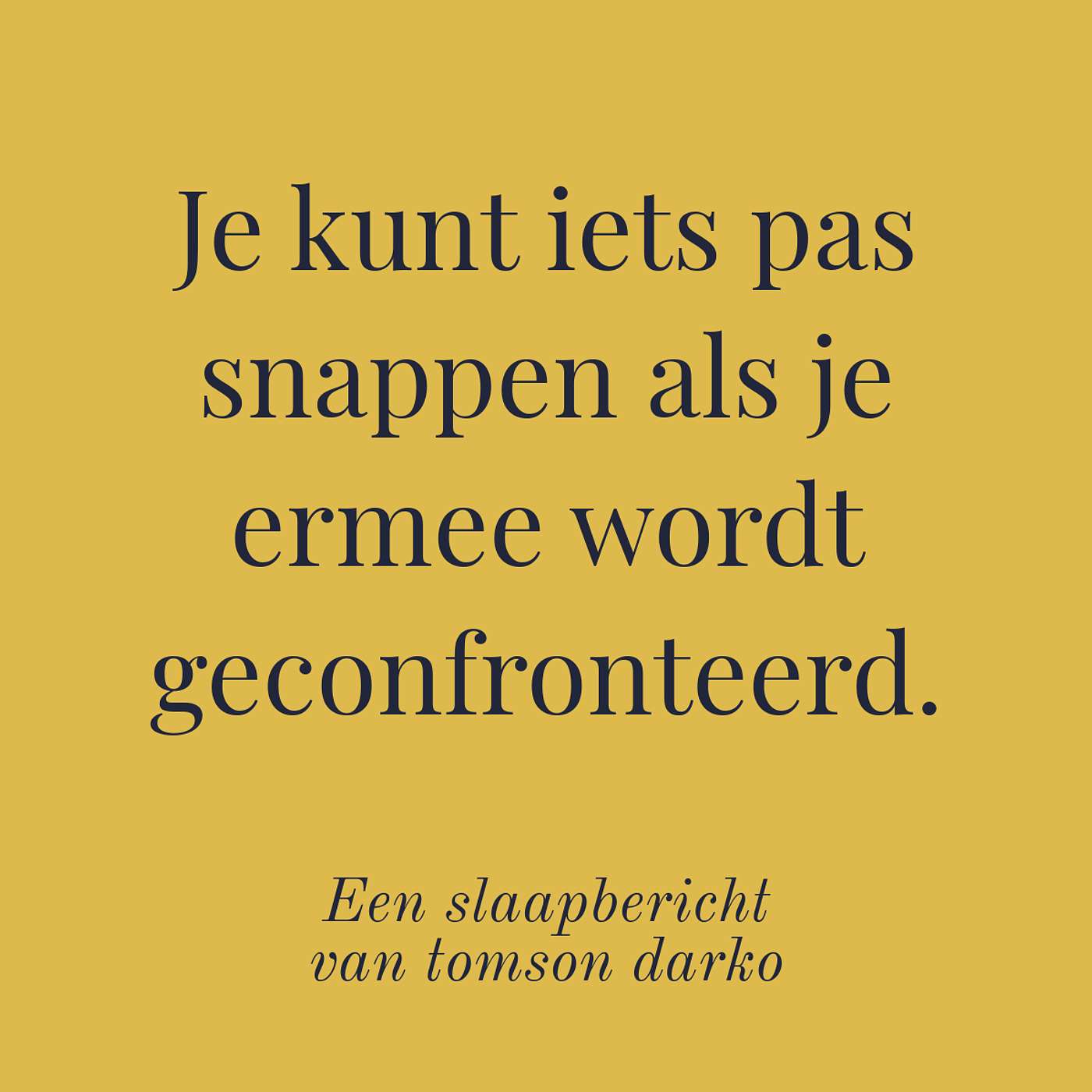 In slaap vallen met melancholie van Tomson Darko