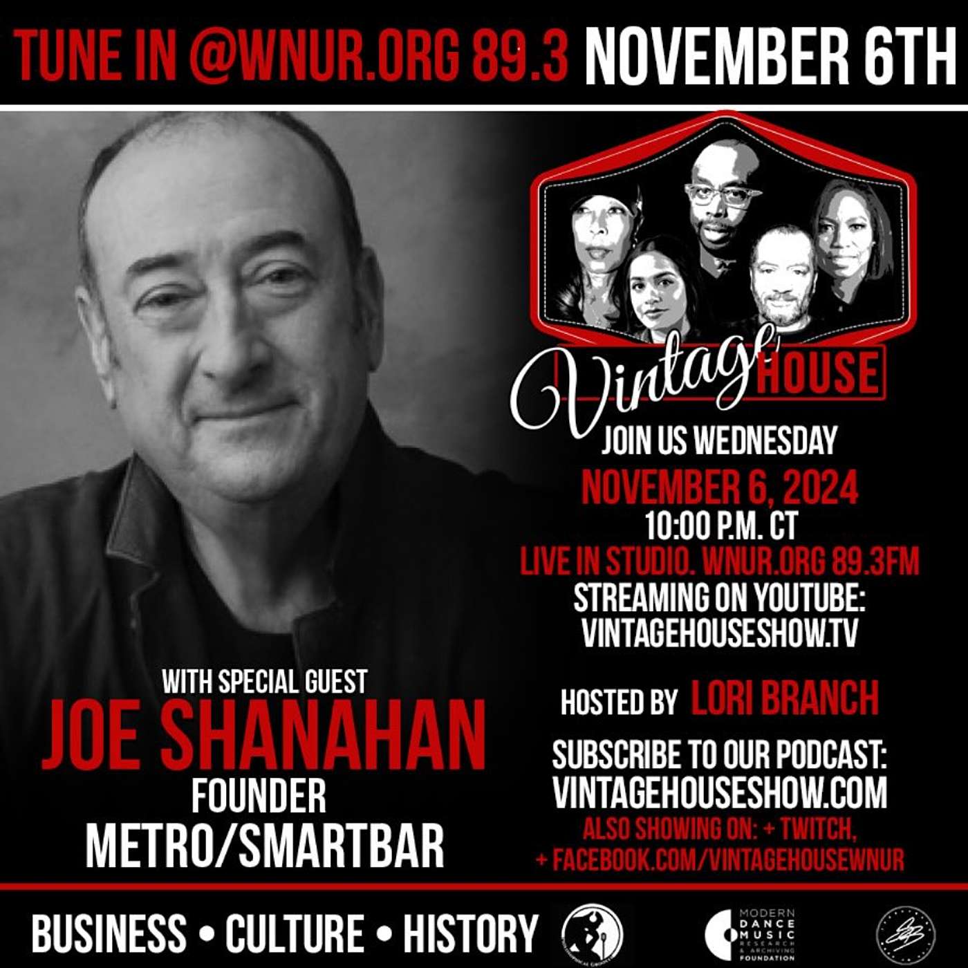 The VINTAGE HOUSE Show Podcast On Air & On-Line | Business, Culture, History of House Music