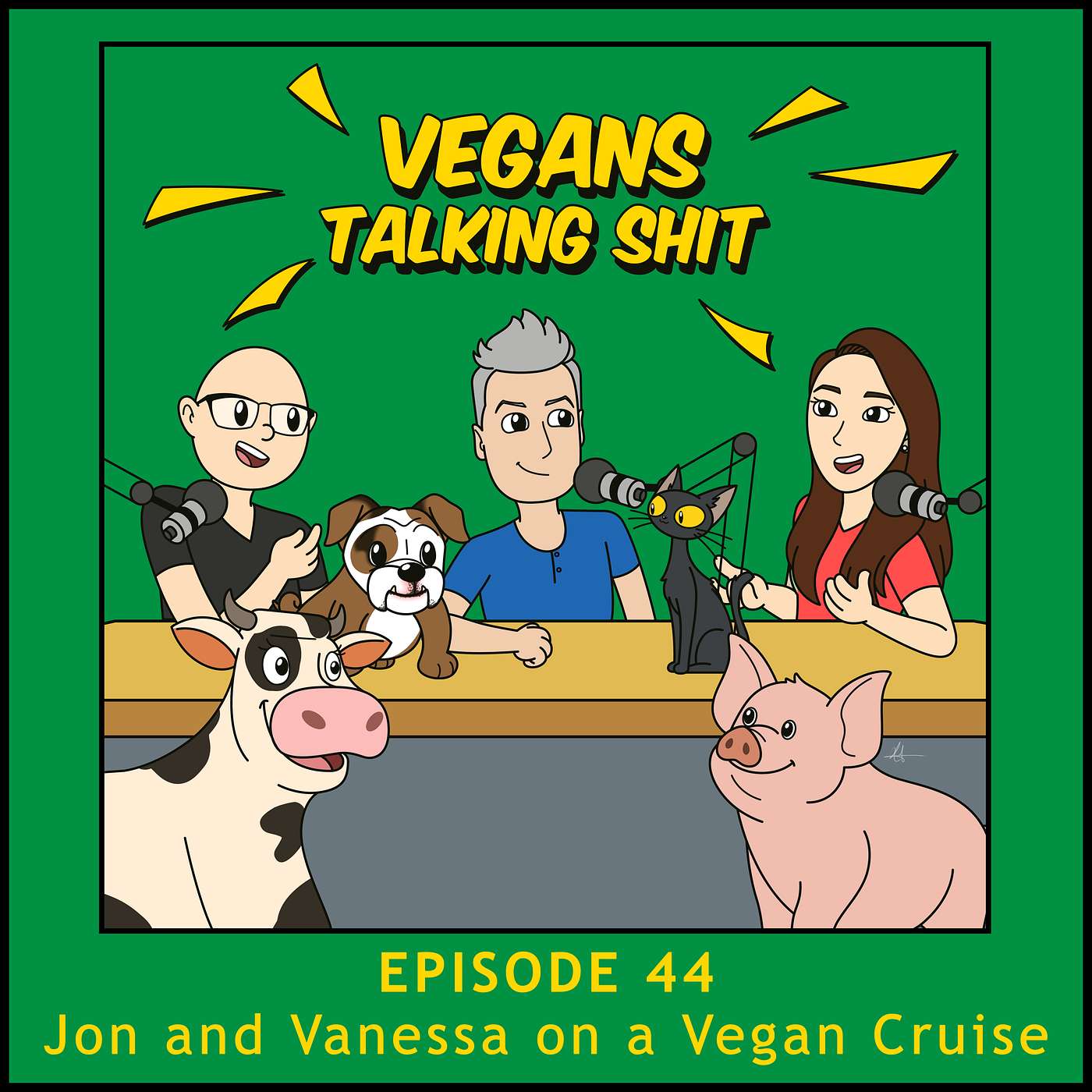 Jon and Vanessa on a Vegan Cruise