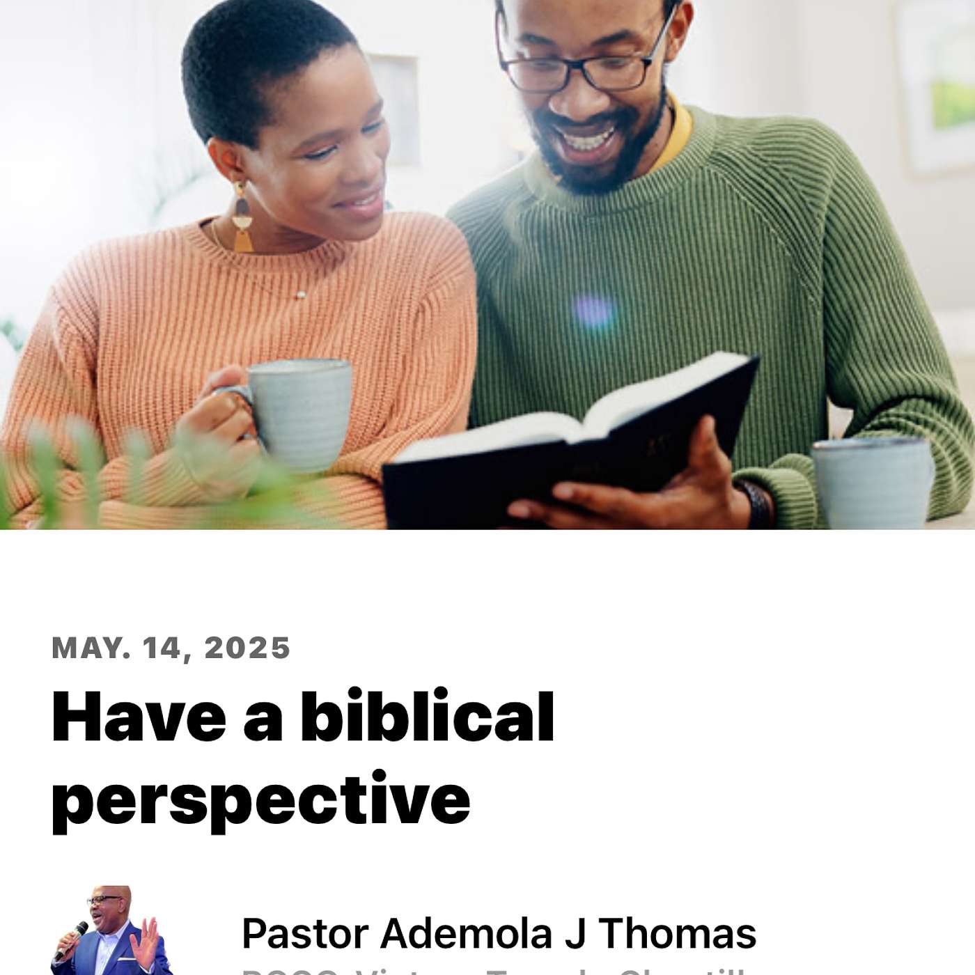 Have a biblical perspective. episode artwork