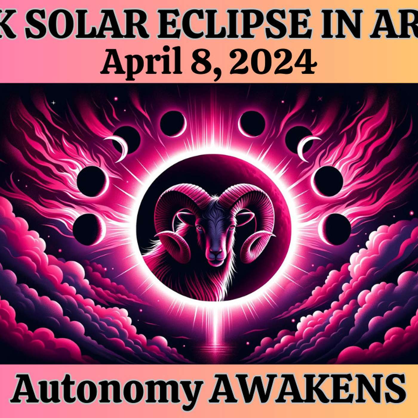 RARE PINK SUPER MOON TOTAL SOLAR ECLIPSE in ARIES April 2024 (Astrology Report)