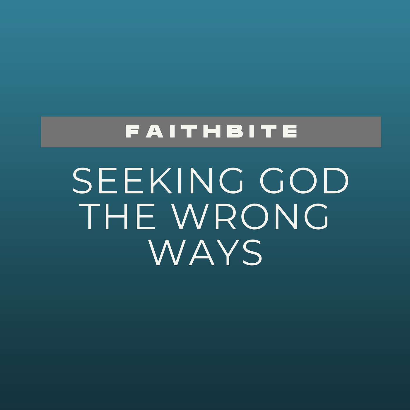 FaithBite - Seeking God The Wrong Ways