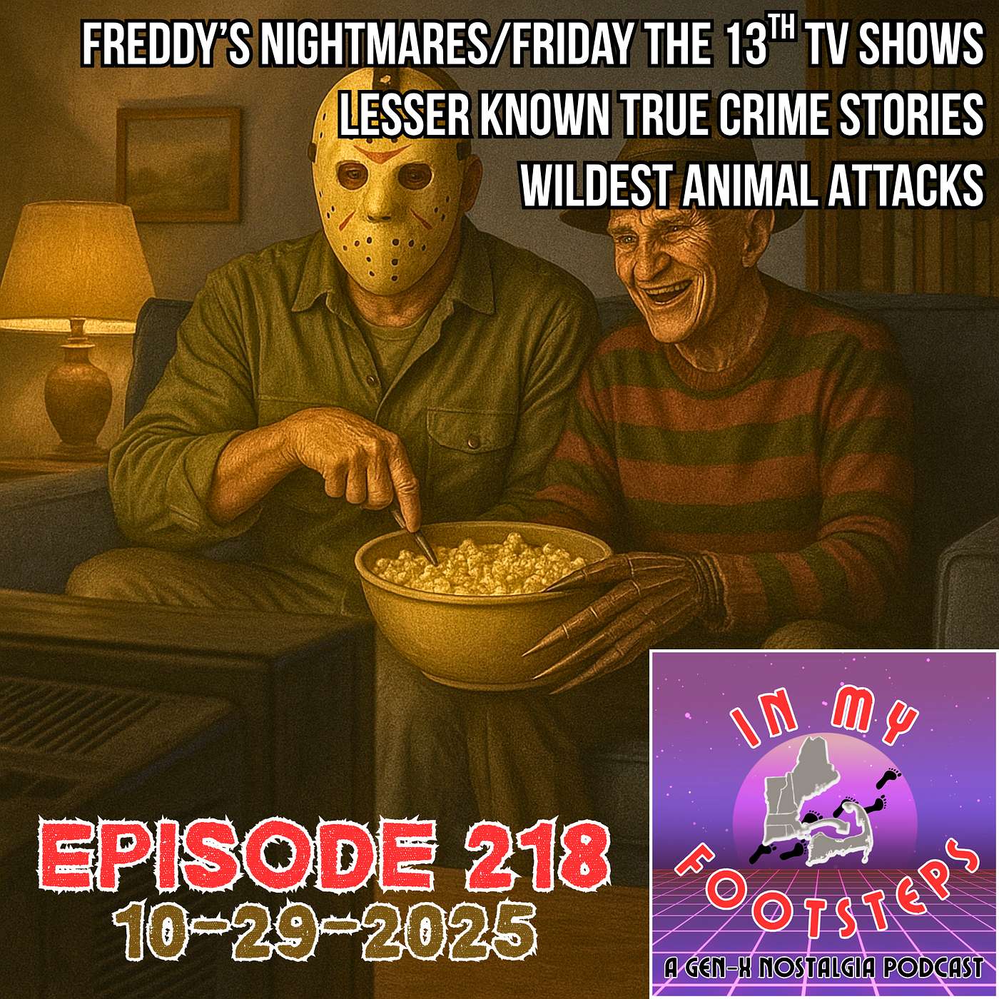 Episode 218: Lesser Known 20th Century True Crime Stories, Freddy's Nightmares/Friday the 13th TV Shows, Craziest Animal Attacks(10-29-2025)