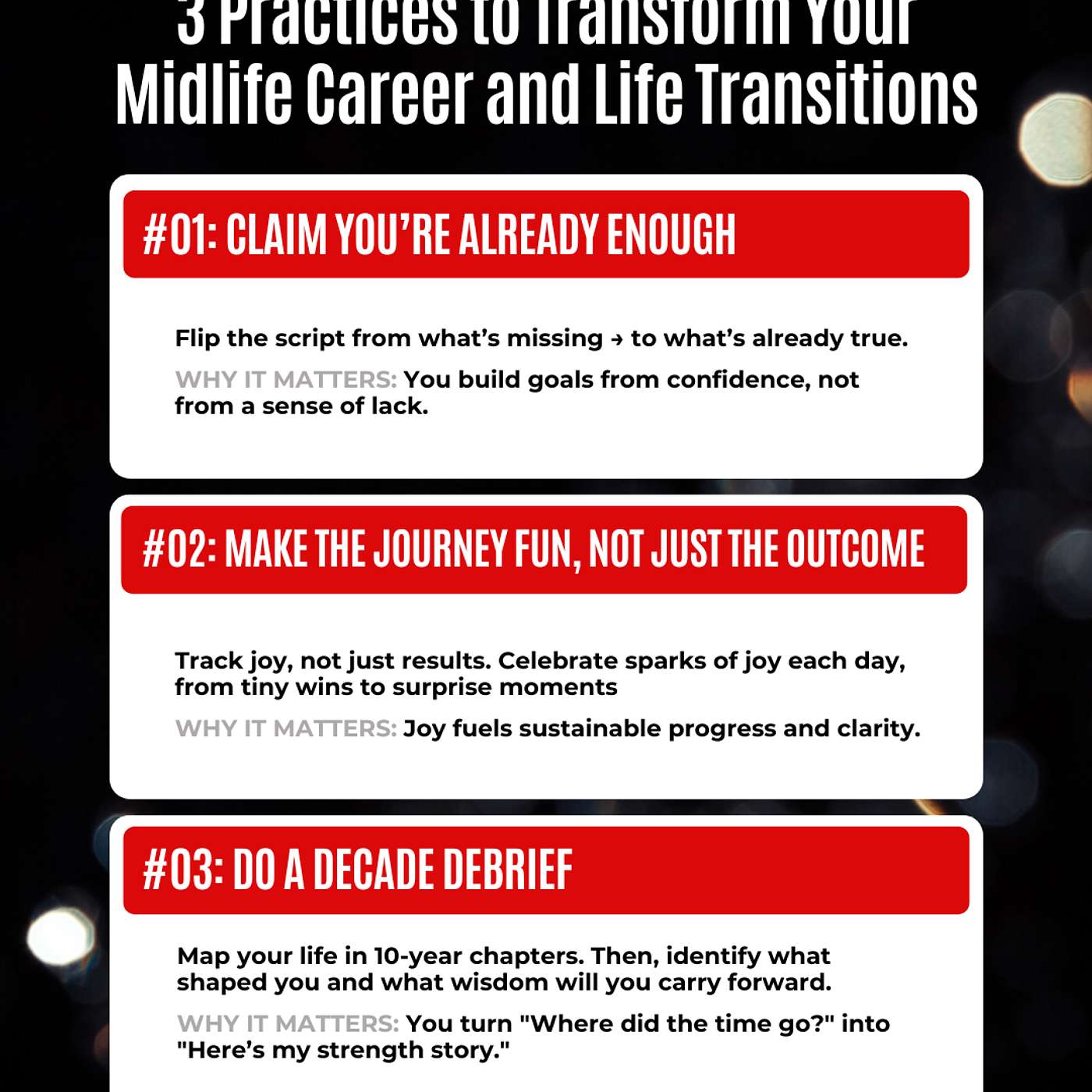 #224: 3 Practices to Transform Your Midlife Career and Life Transitions
