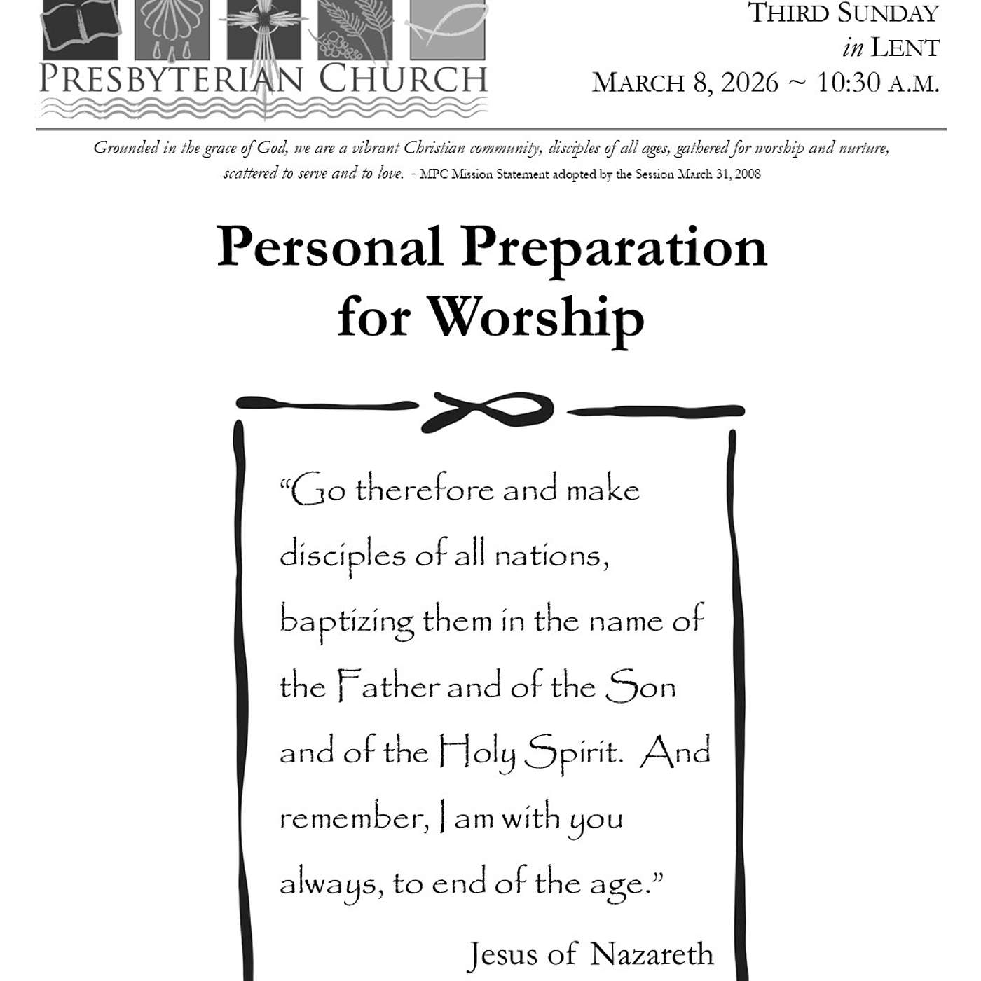 3/8/26 Worship Service - "Is It Cold in Chicago?"