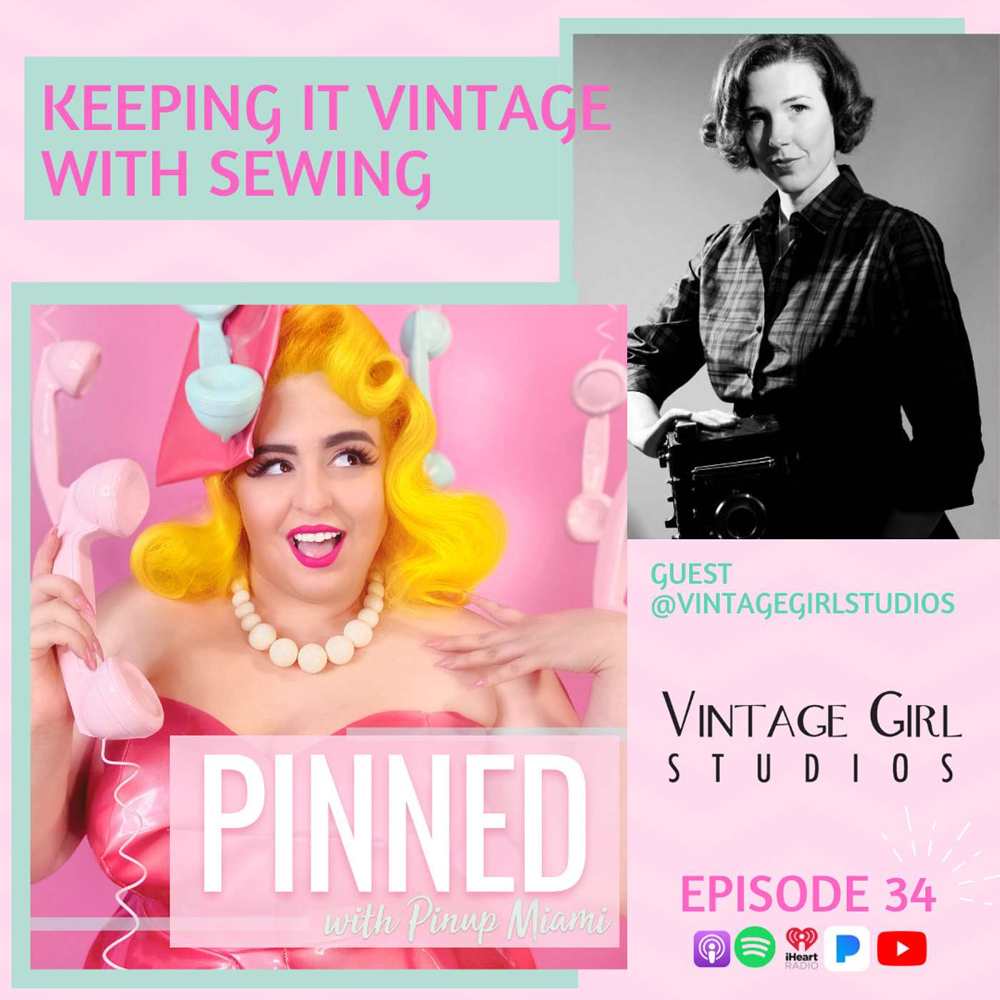 Keeping it Vintage with Sewing Featuring Vintage Girl Studios - PINNED Podcast: Episode 34