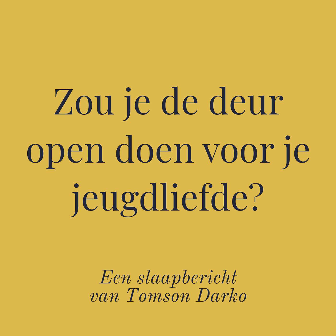 In slaap vallen met melancholie van Tomson Darko