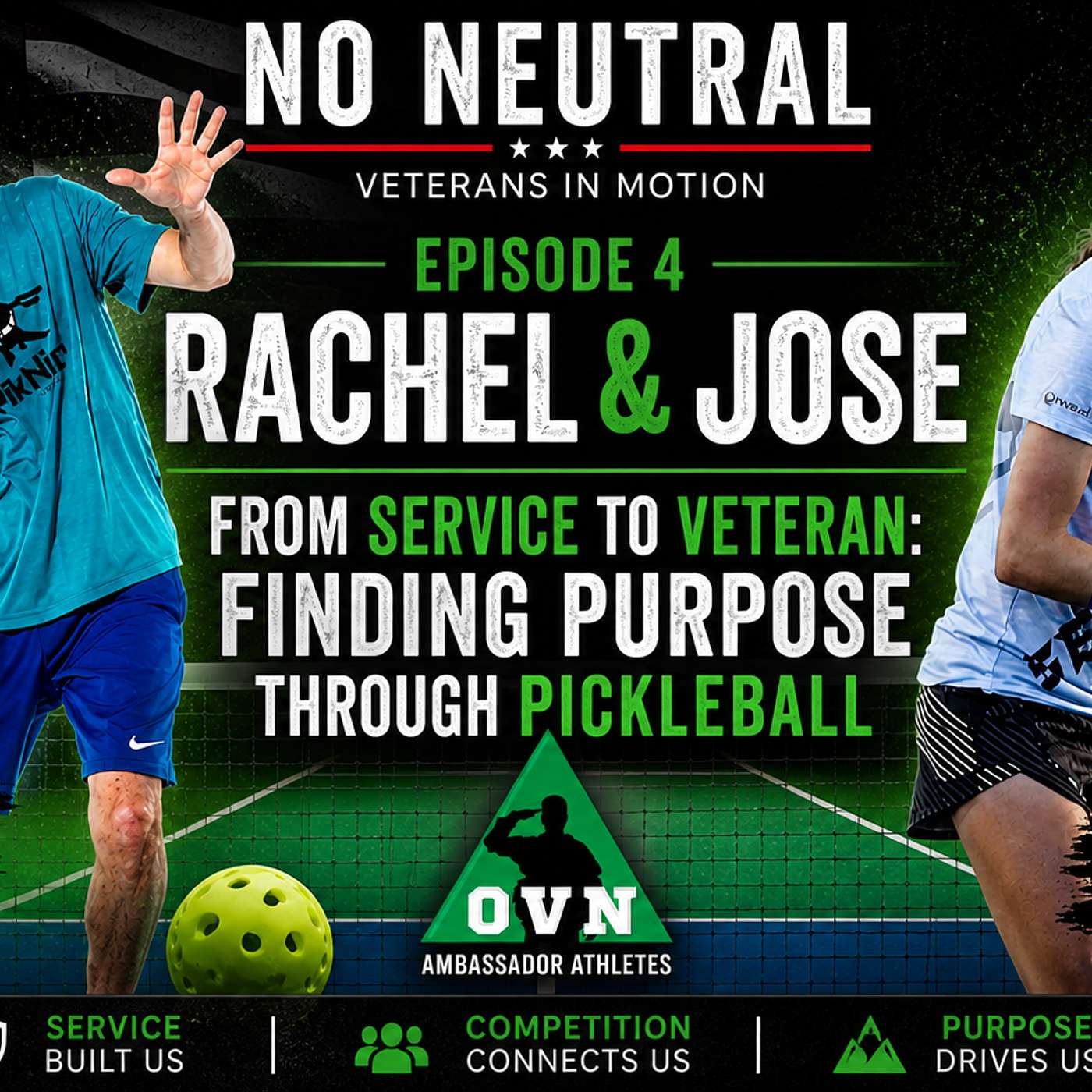 Episode 4 | Rachel & Jose — From Service to Veteran, Finding Purpose Through Pickleball episode artwork