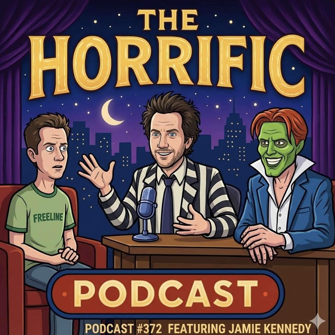 The Horrific Podcast #372 is LIVE featuring a conversation with horror and pop-culture icon Jamie Kennedy! episode artwork