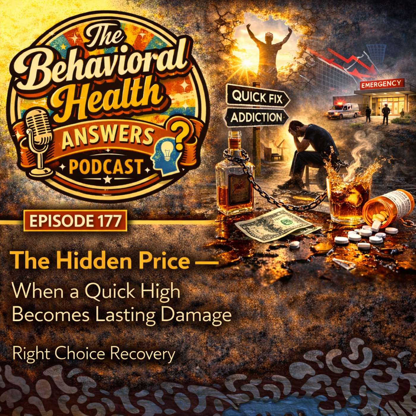 Episode 177: The Hidden Price - When a Quick High Becomes Lasting Damage | Right Choice Recovery episode artwork