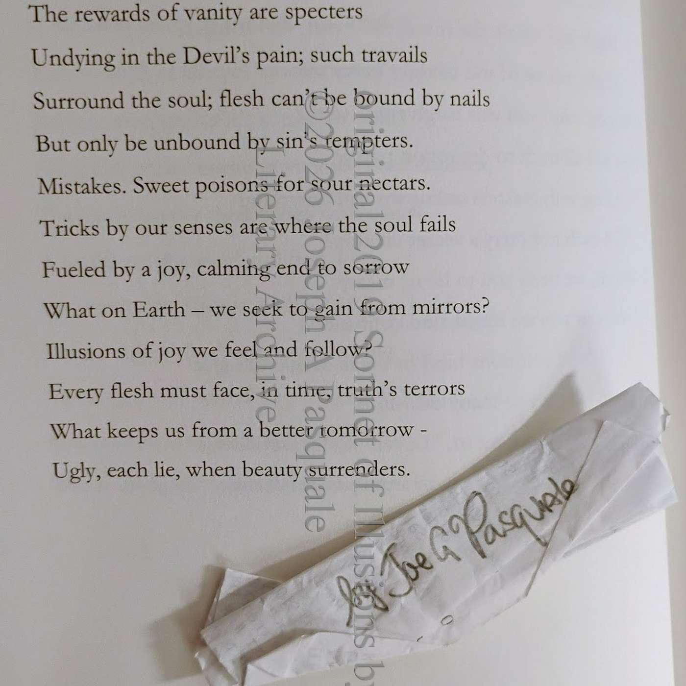 "Sonnet on Illusions" --- original poem episode artwork