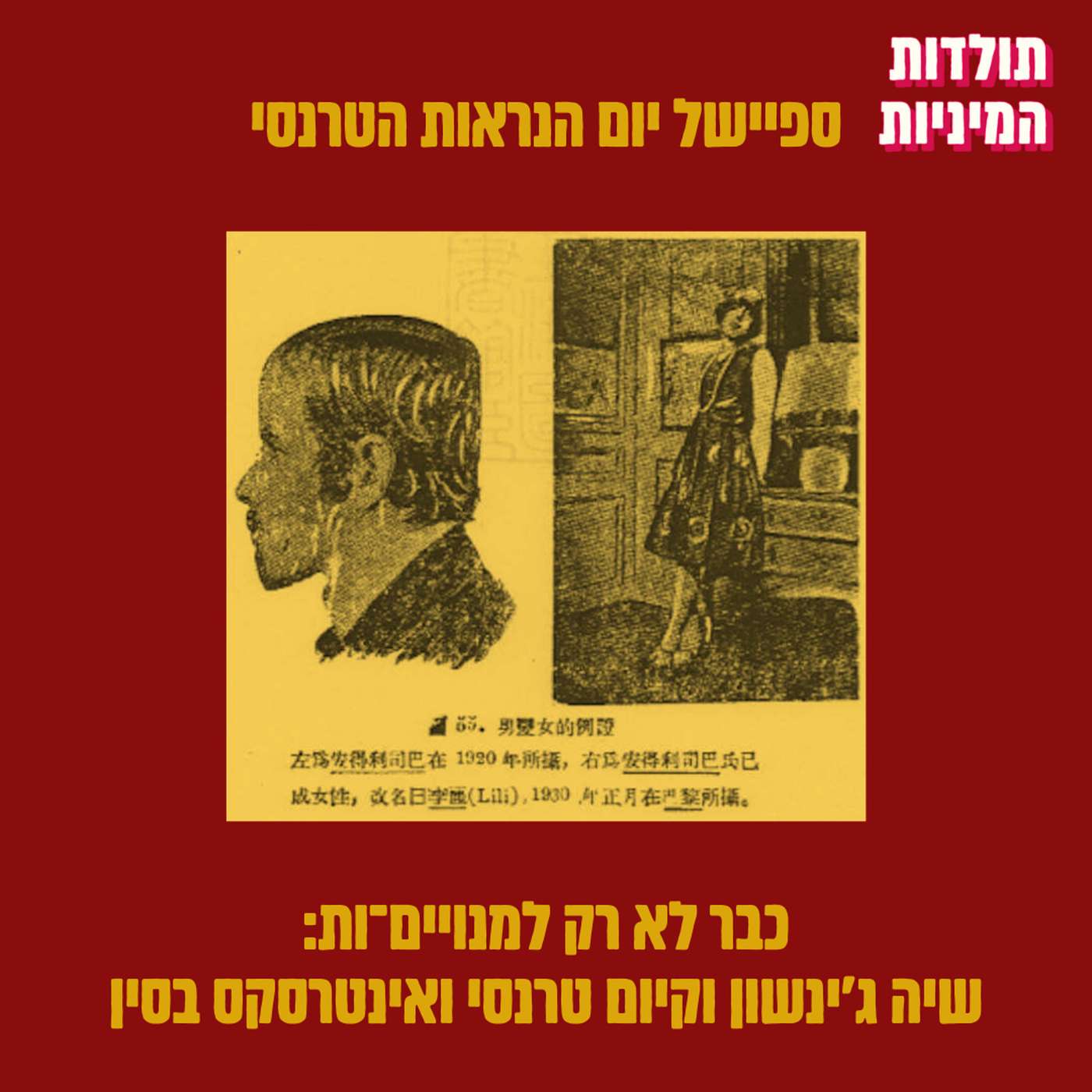 ספיישל יום הזכרון הטרנסי: שיה ג'ינשון וקיום טרנסי ואינטרסקס בסין (כבר לא רק למנויים־ות!)