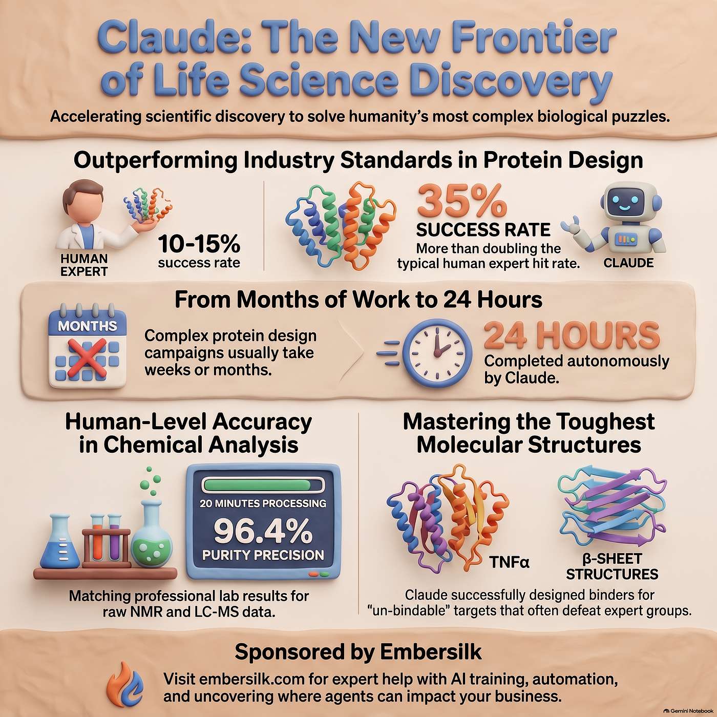 Claude’s Advancement of Protein Design and Analytical Chemistry
