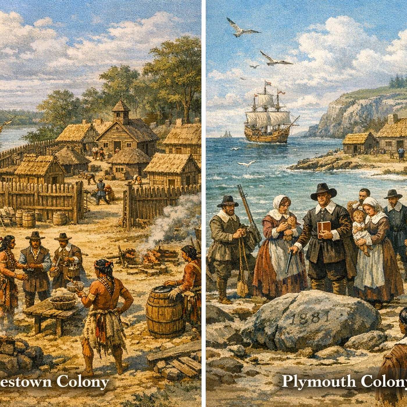 Jamestown and Plymouth Rock: Foundations of America episode artwork