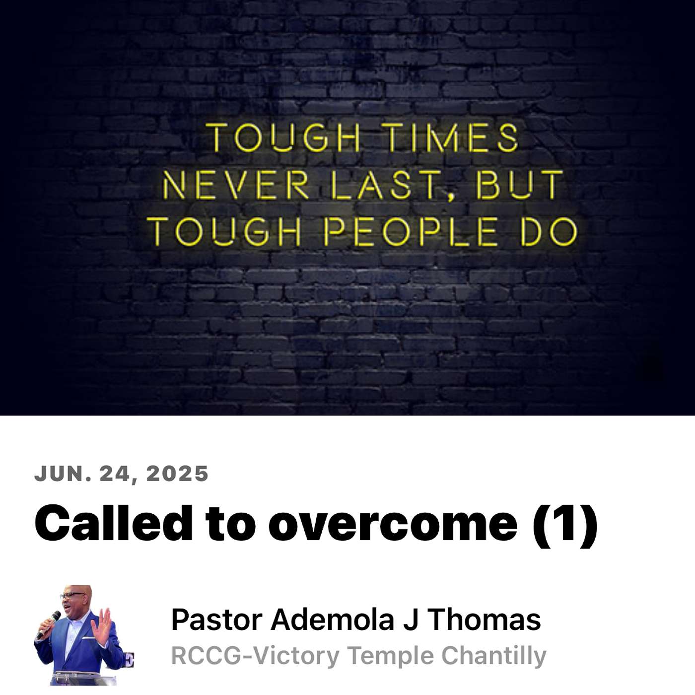 Called To Overcome (1&2) episode artwork