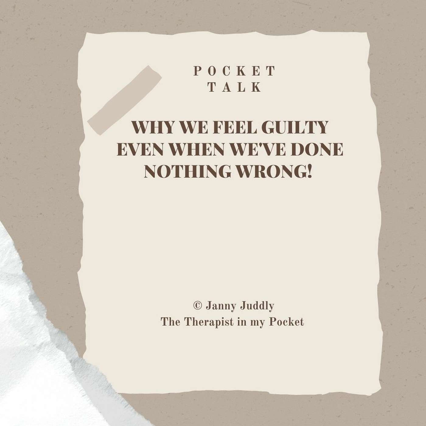 Janny Juddly, The Therapist in my Pocket\'s Podcast