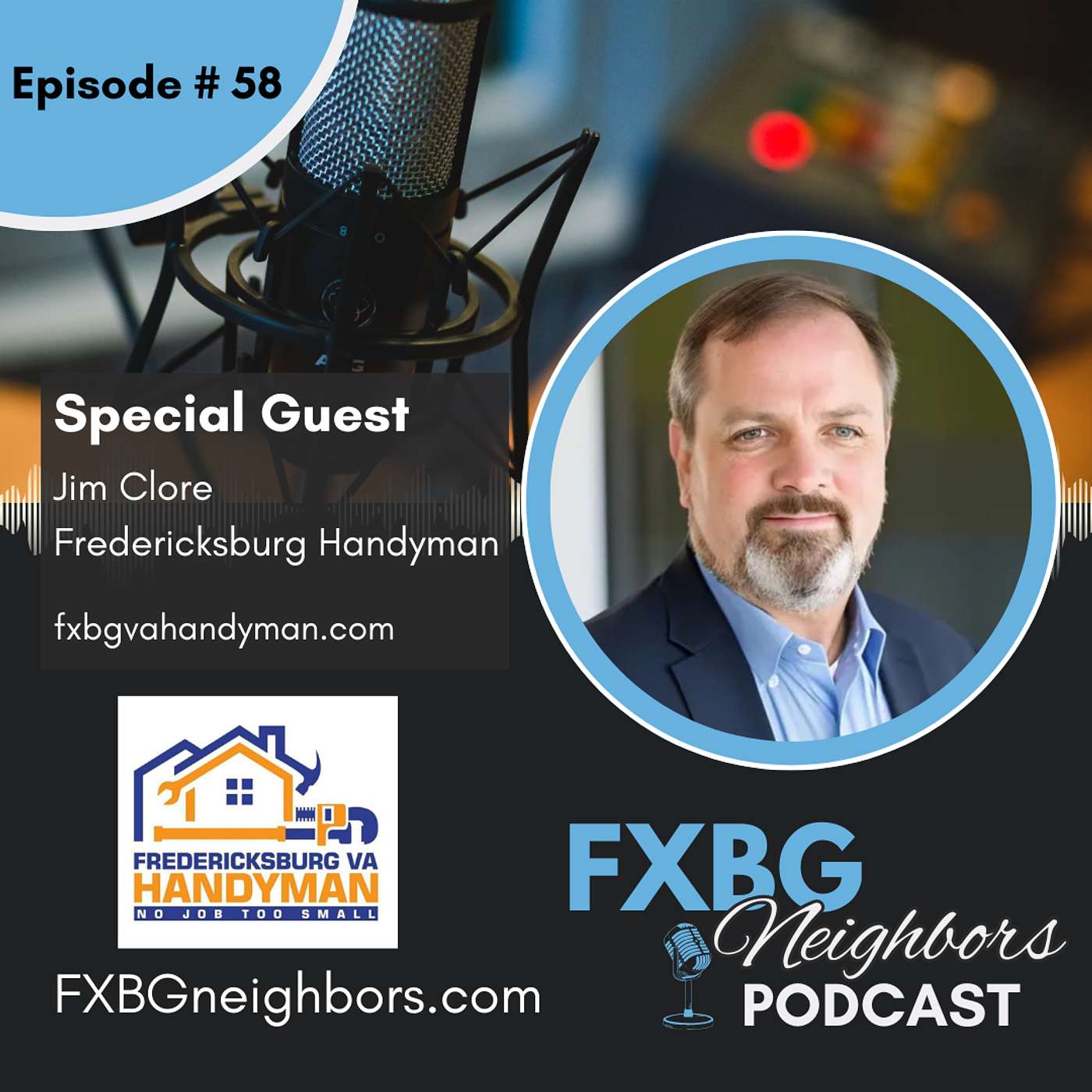 EP #58 Beyond the Toolbox: How Fredericksburg Handyman is Redefining Home Maintenance episode artwork