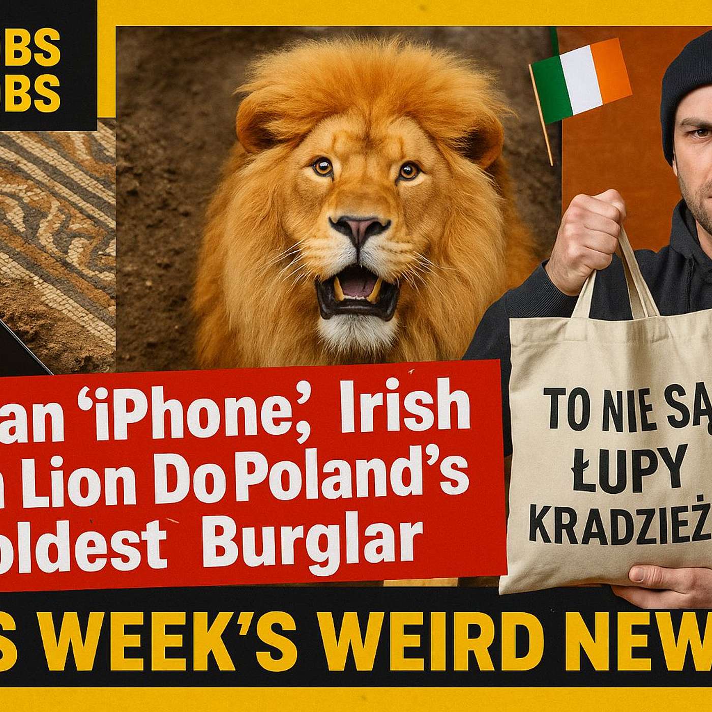 No Snobs or Knobs  EP 889 : Roman “iPhone,” Irish Lion Dog & Poland’s Boldest Burglar episode artwork