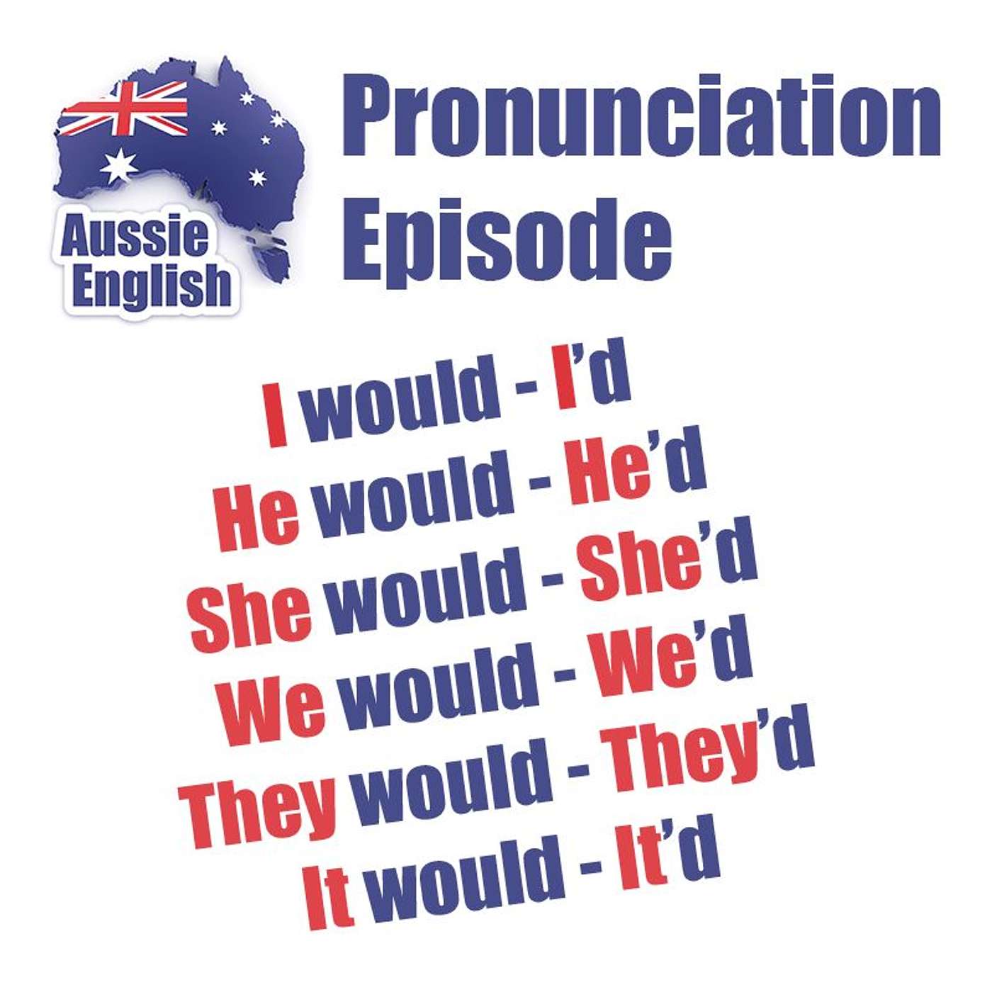Pronunciation: Contracting WOULD onto I, YOU, HE, SHE, WE, THEY & IT
