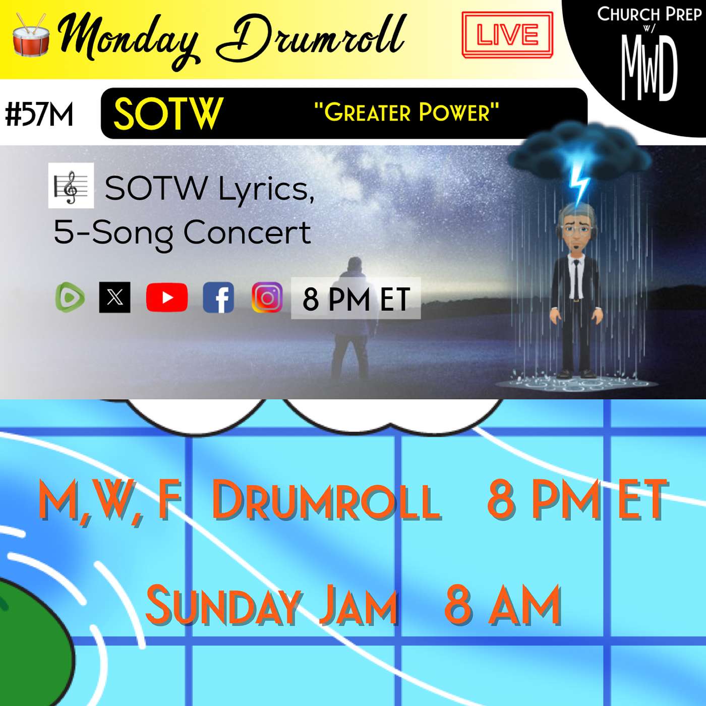 🥁 #57M 🎼SOTW Reveal: "Greater Power" | Church Prep w/ MWD episode artwork