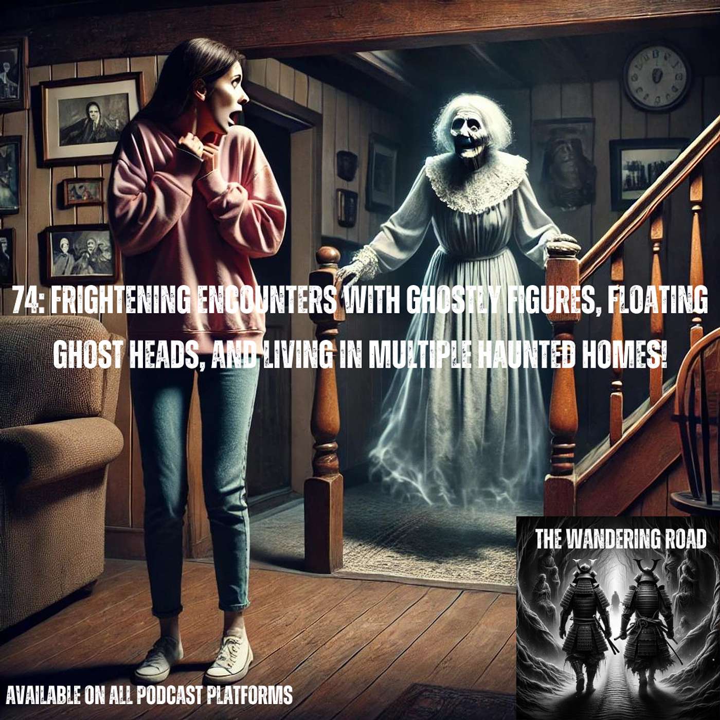 74: Frightening Encounters with Ghostly Figures, Floating Ghost Heads, and Living in Multiple Haunted Homes!