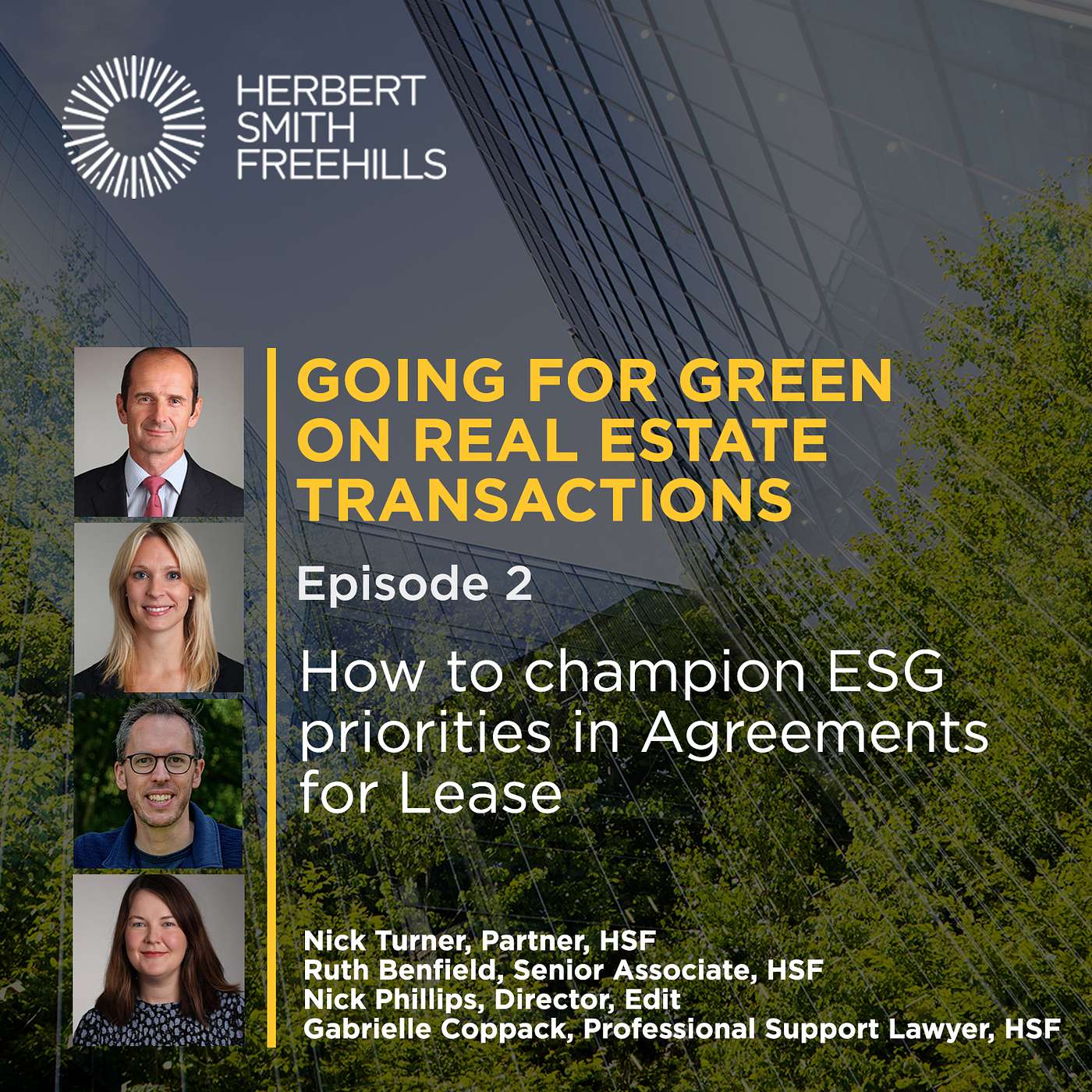 Going for green on real estate transactions: How to champion ESG priorities in Agreements for Lease episode artwork