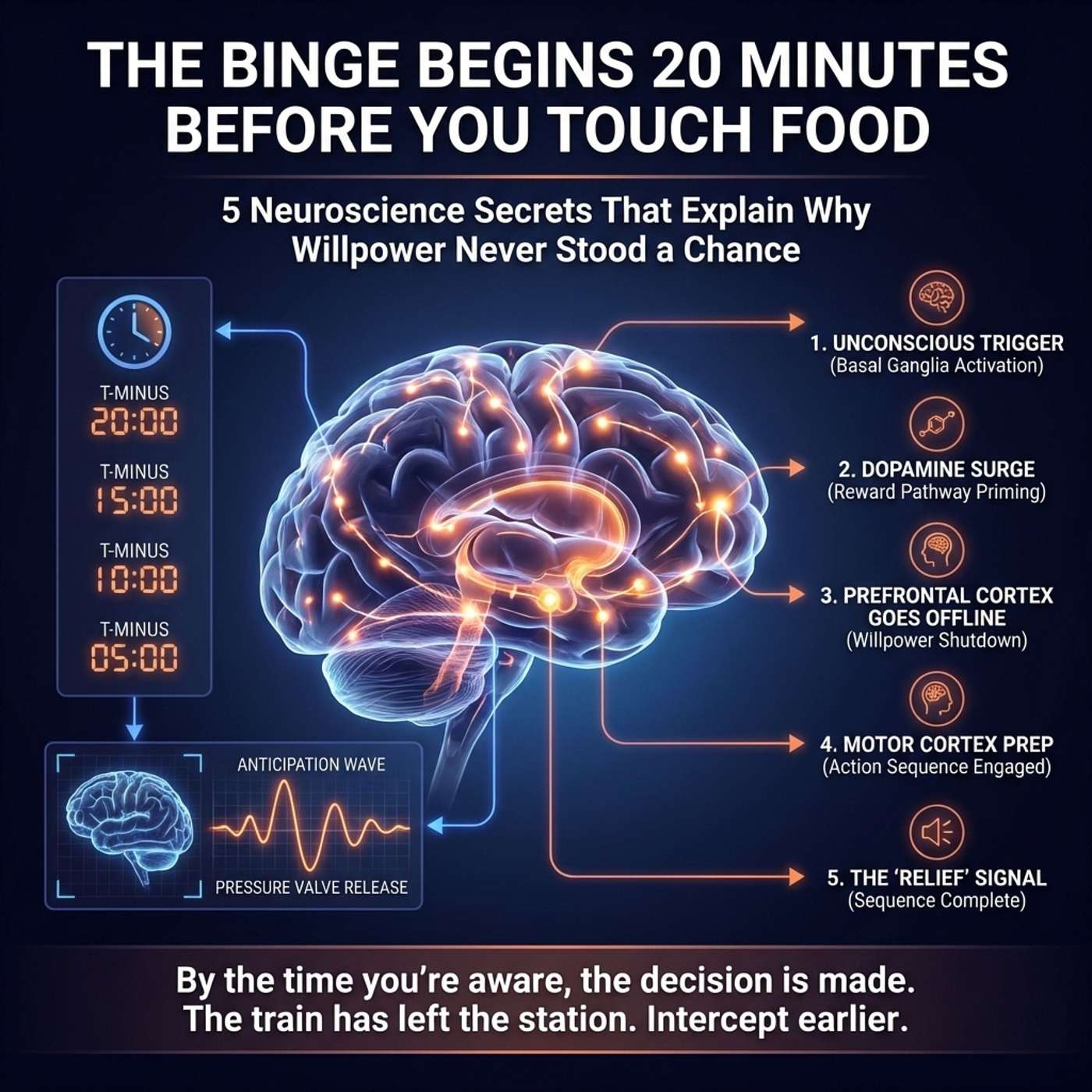 The Binge Begins 20 Minutes Before You Touch Food: 5 Neuroscience Secrets That Explain Why Willpower Never Stood a Chance