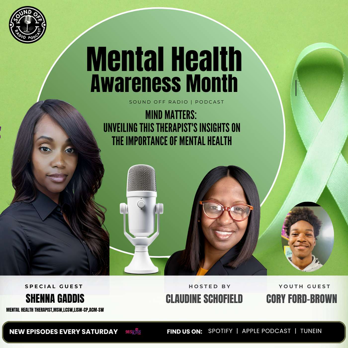 May is Mental Health Awareness Month  Special Guest-Shenna Gaddis, Mental Health Therapist, MSW, LVSW-LiSW-CP, ACM-SW
