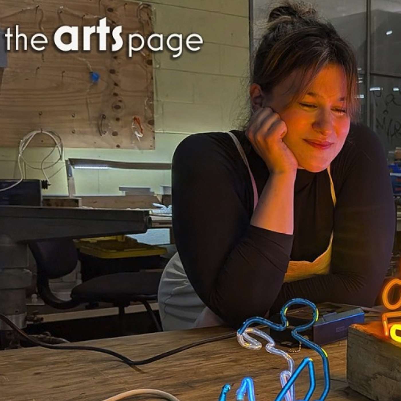 This artist makes neon figures that depict instances of everyday life | The Arts Page episode artwork