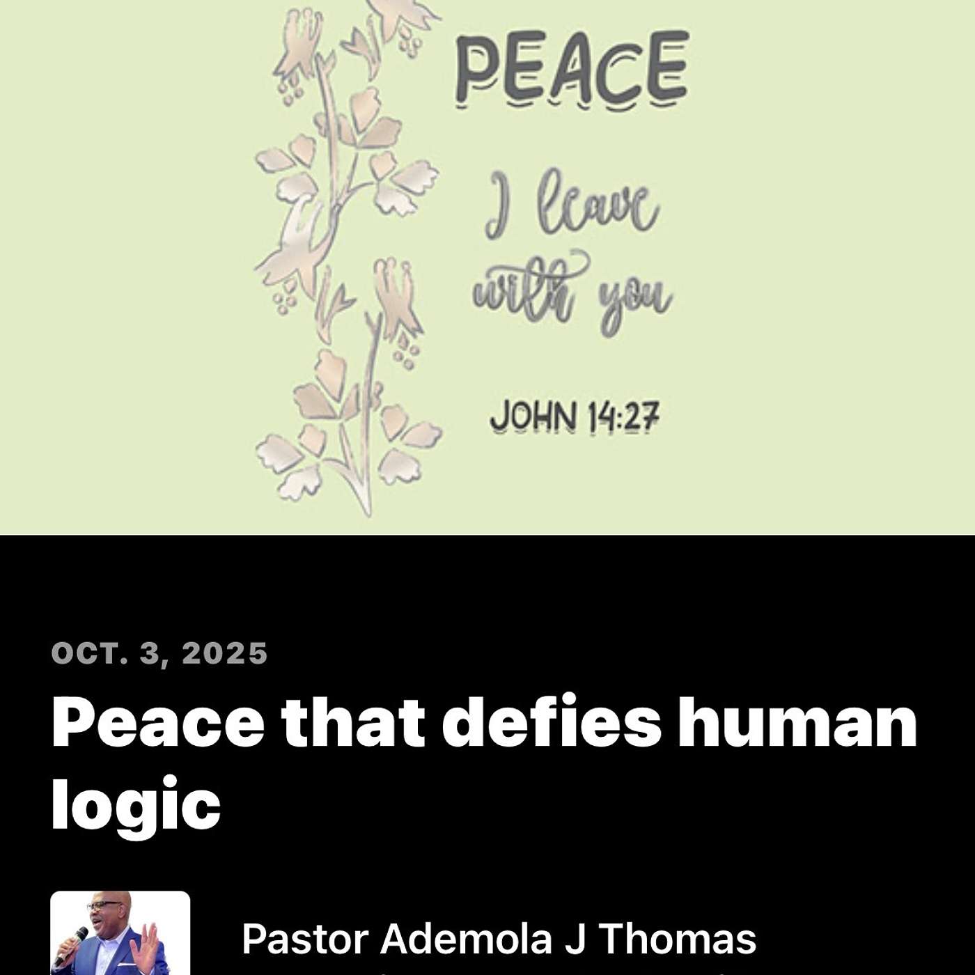 Peace that defies human logic. episode artwork