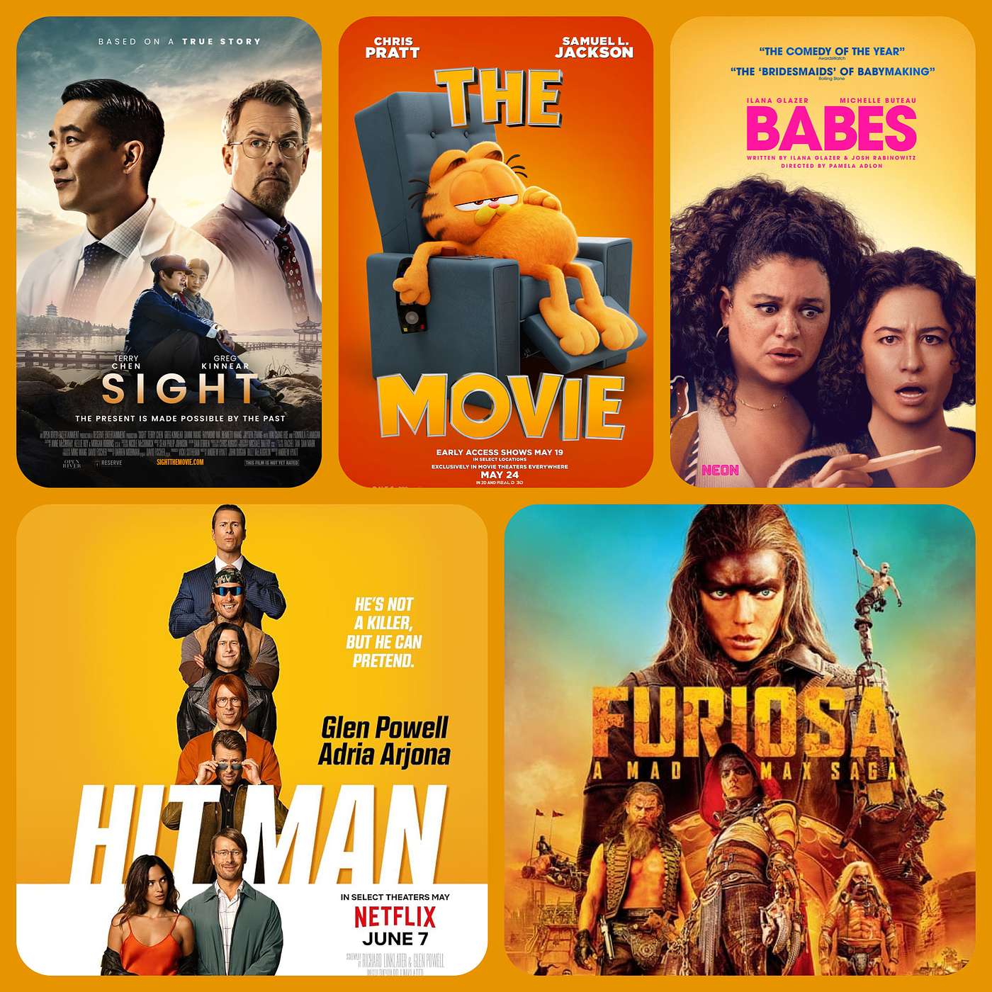 Episode 162 - Furiosa: A Mad Max Saga, The Garfield Movie, Babes, Sight, Hit Man episode artwork