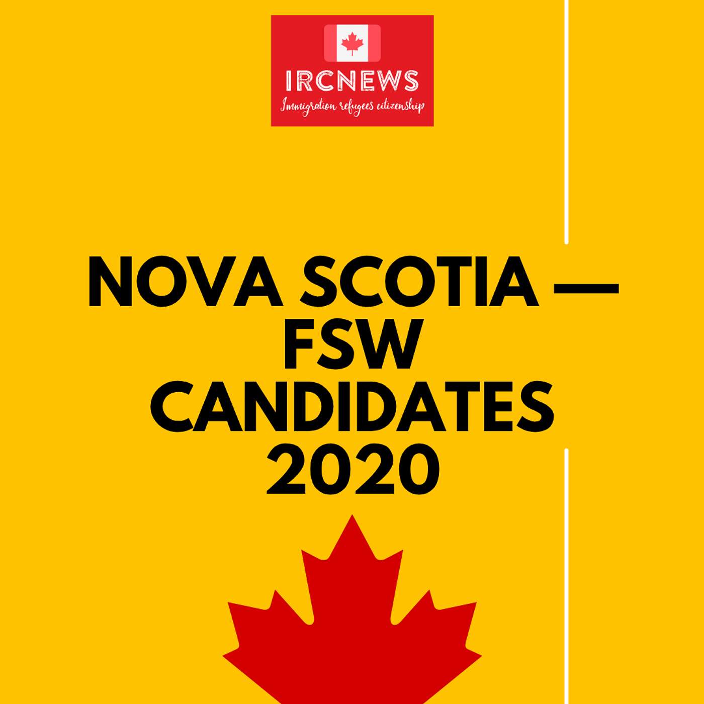 Canada Immigration Total FSW Express Entry Candidate selection for the province of Nova Scotia in 2020 Canada Immigration Total FSW Express Entry Candidate selection for the province of Nova Scotia in 2020