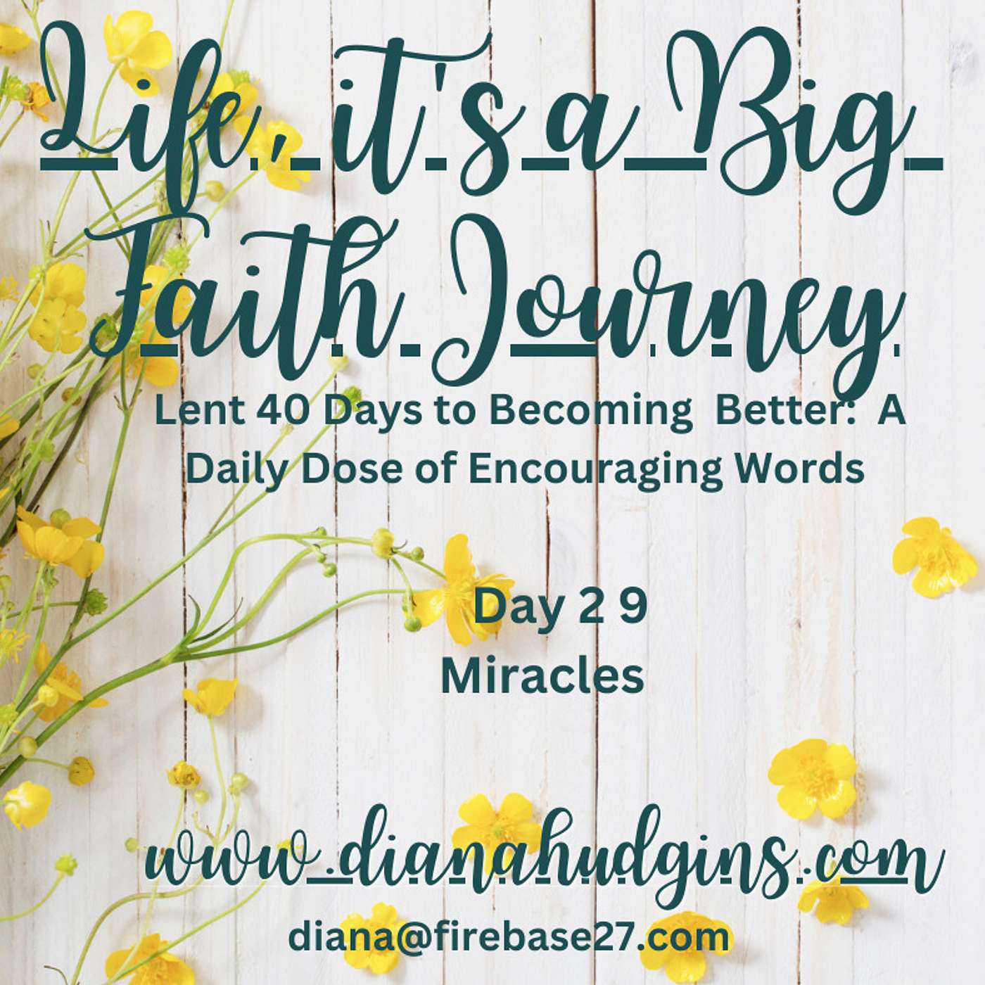 Life, it\'s a Big Faith Journey