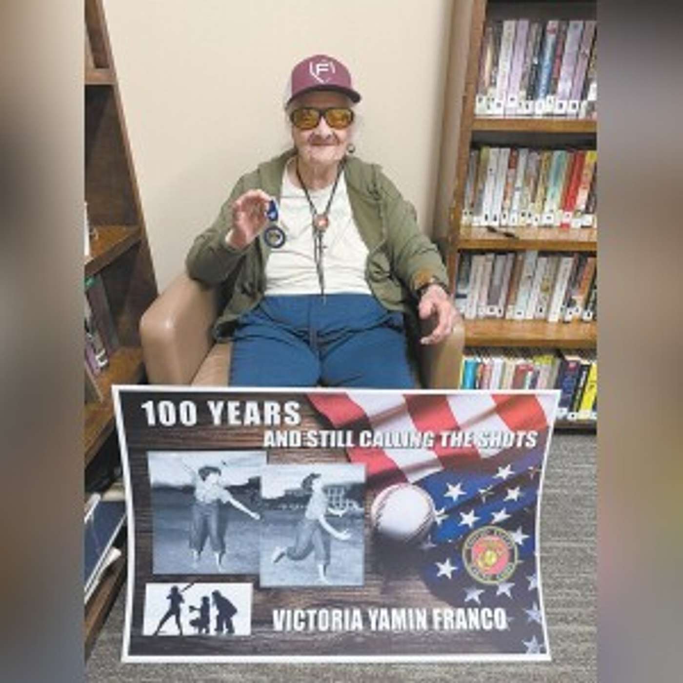 From teletype to ball field: Centenarian, veteran Vicki Franco reflects on Marine Corps service, softball episode artwork